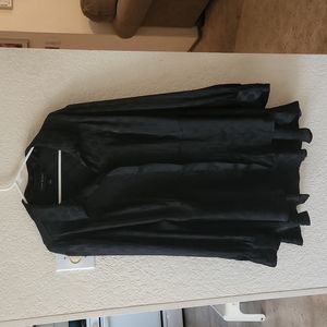 Lane Bryant Size 22 Black Asymmetrical Hem Blouse
